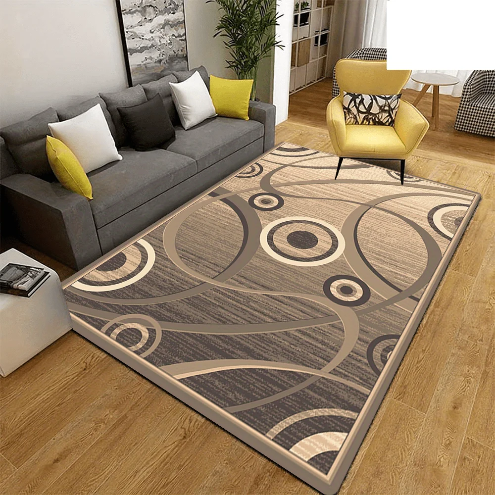 Abstract Geometric Nordic Style Modern Living Room Carpet Bedroom Rug Geometric Ring Floor Mat Coffee Table Area Room Doormat