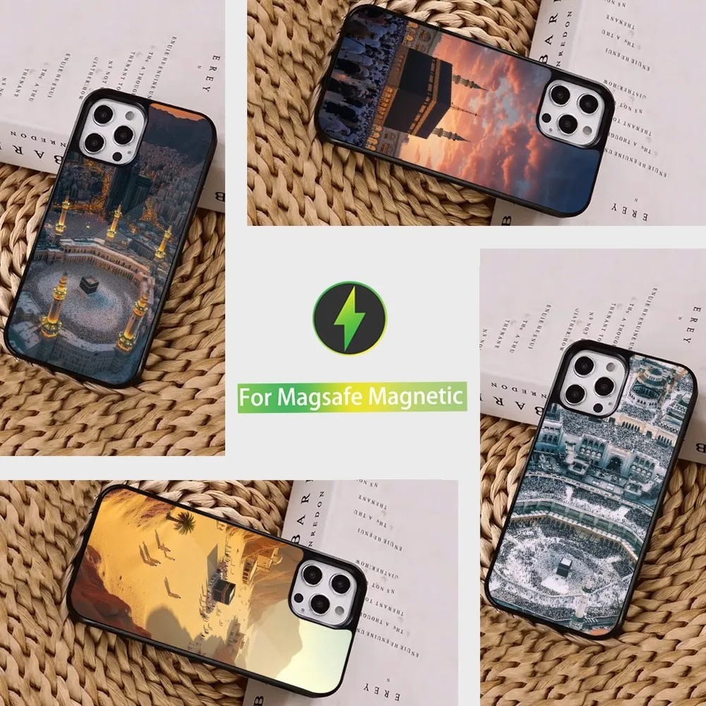 

IN Mecca Cover Pilgrims Phone Case For iPhone 16,15,14,13,12,11,Pro,Max,Plus,Mini, Magsafe,Magnetic Wireless Charging Case