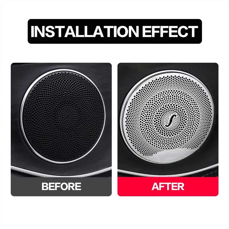 2pcs Speaker Cover for Mercedes Benz W213 W205 X253 E C GLC Class Car Door Sound Cover Speaker Decoration Interior Accessories