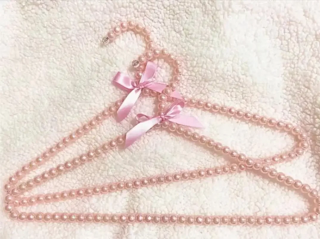 2 stks/set Baby Hangers Voor Kleding Kinderen Huisdier Parel Plastic Hanger Kind Kledingrek Hond Mini Hangers Garderobe Baby Kapstok