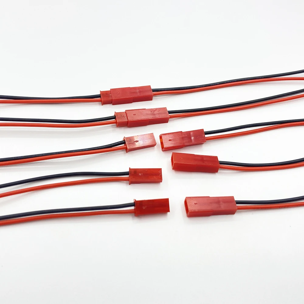 10Pair/20Pcs 10/15/20CM JST 2Pin Male Female Connector Wire JST 2P Plug Jack DIY Electrical Cable For RC BEC Battery Toys 22AWG