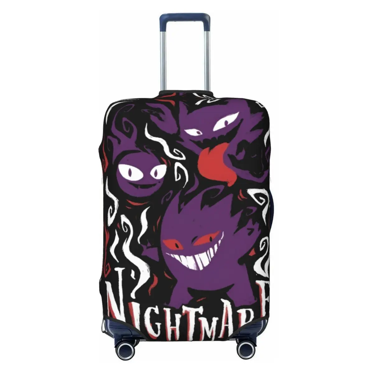 

Custom Pokemoned Gengars Luggage Cover Elastic Magic Cartoon Ghost Travel Suitcase Protective Covers Fits 18-32 Inch