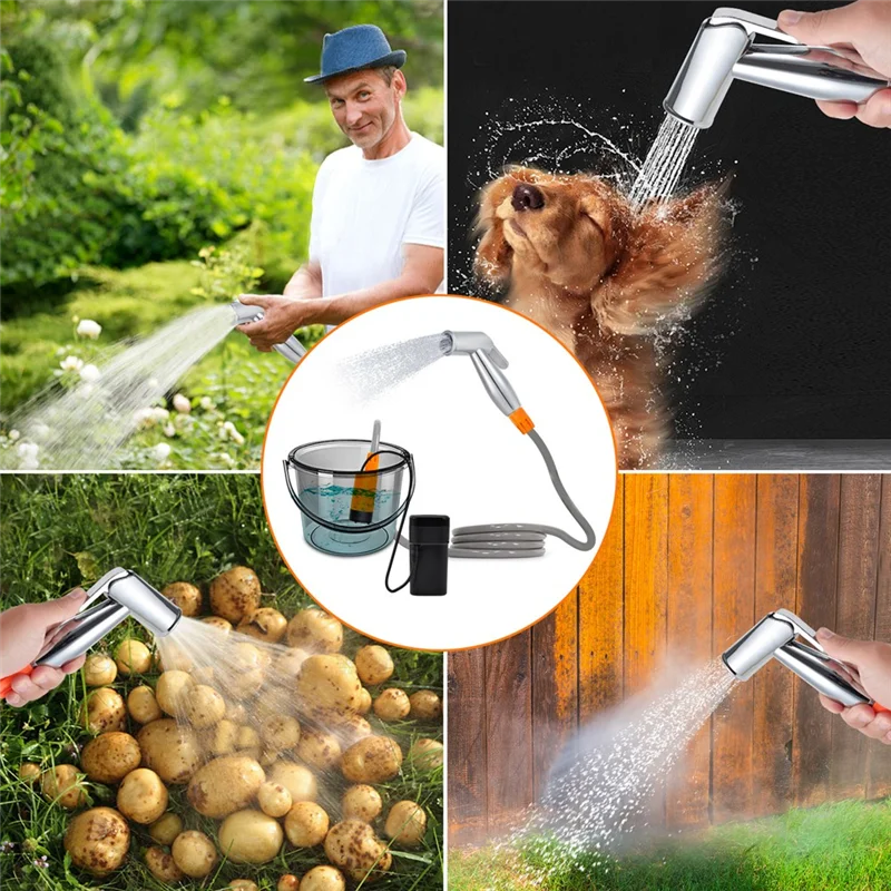 

AEF5-Car Washer Car Washing Portable Electric Shower Rechargeable Bathing Pump For Outdoor Sport Travel Camping Shower
