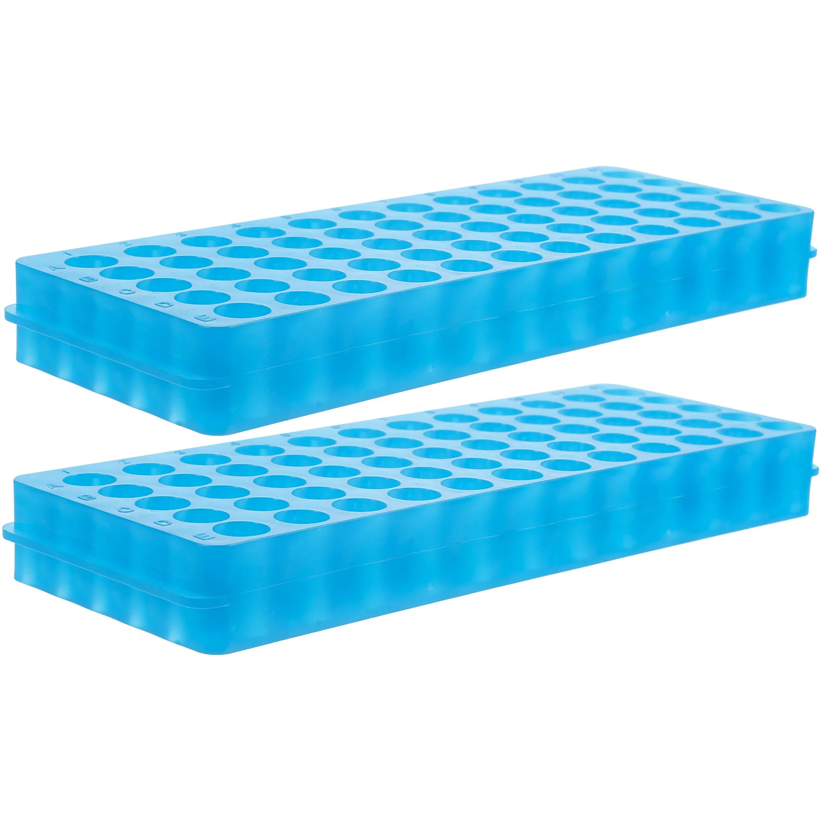 

2 Pcs Tube Rack Test Tubes Double Panel Specimen Lab Plastic Holder Organizer