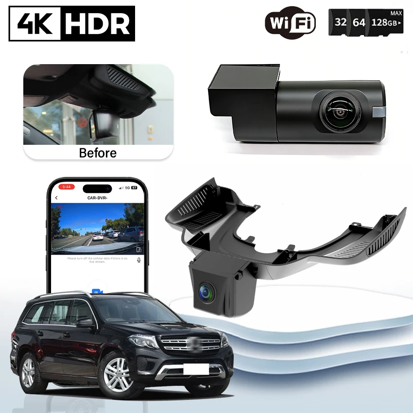 

4K Car Dvr for Mercedes-Benz GLE400 GLE350 GLE400 For MB GLS500 GLS450 GLS400 4MATIC 2015~2018 DashCam Camera Video Recorder