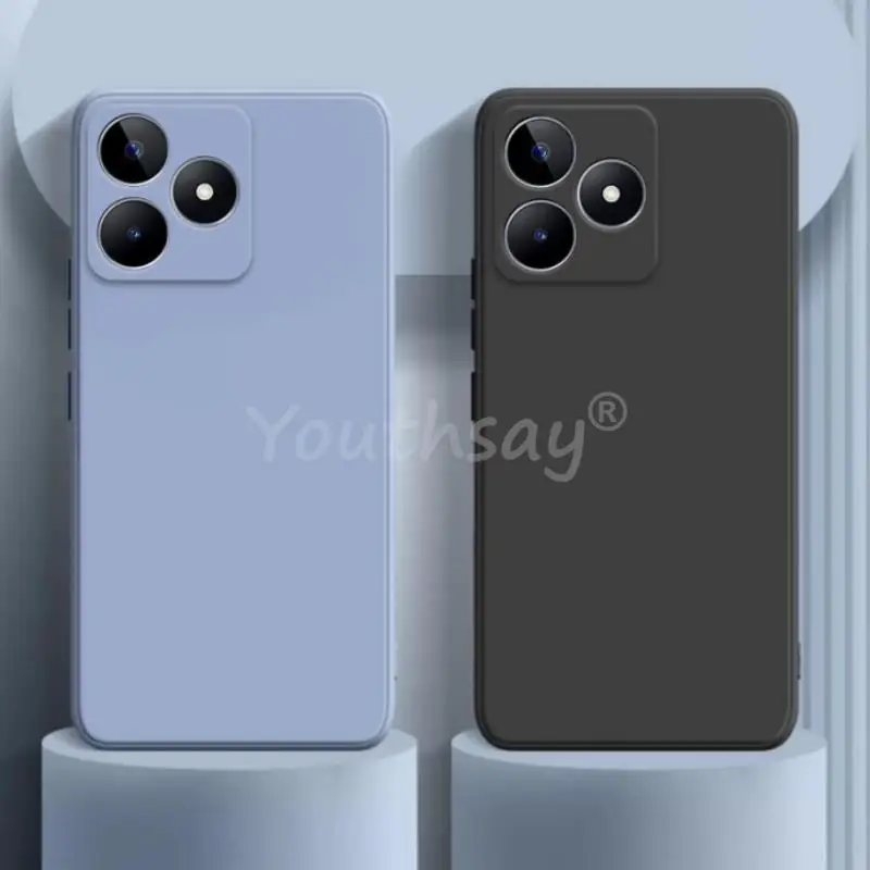 

For Realme C53 Case Silicone Liquid Original Phone Cover Realme C53 Cover TPU Protector Case Realme C53 C51 C55 C53 C35 C25