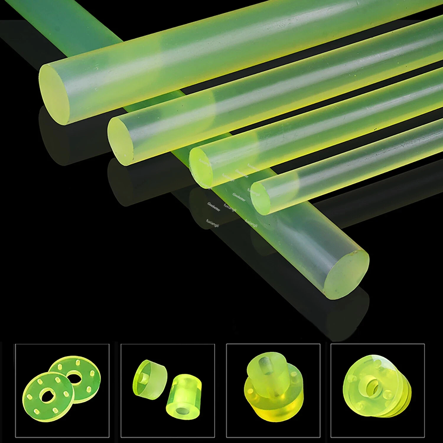 1Pcs PU Plastic Pipe Bar Polyurethane Hollow Rod Gaskets Shock Absorber Diameter 8/10/12/15/20/25/30/35/40/45~70mm L 300/500mm