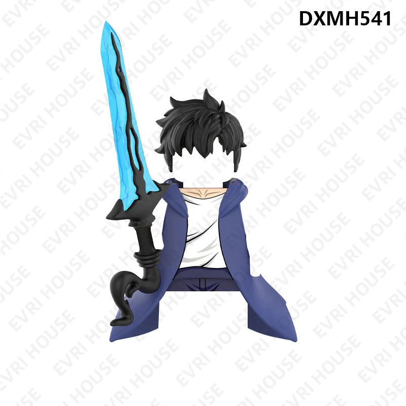 Animes Mini blocs de construction poupées figurines d'action briques Solo nivellement bande dessinée assemblage jouets pour enfants DXMH539-544