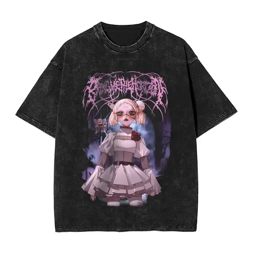 Camiseta para hombre BMTH Bring Me The Horizon, camisetas lavadas, novedad, camiseta de verano de banda de Rock británica, camisetas holgadas Vintage de algodón