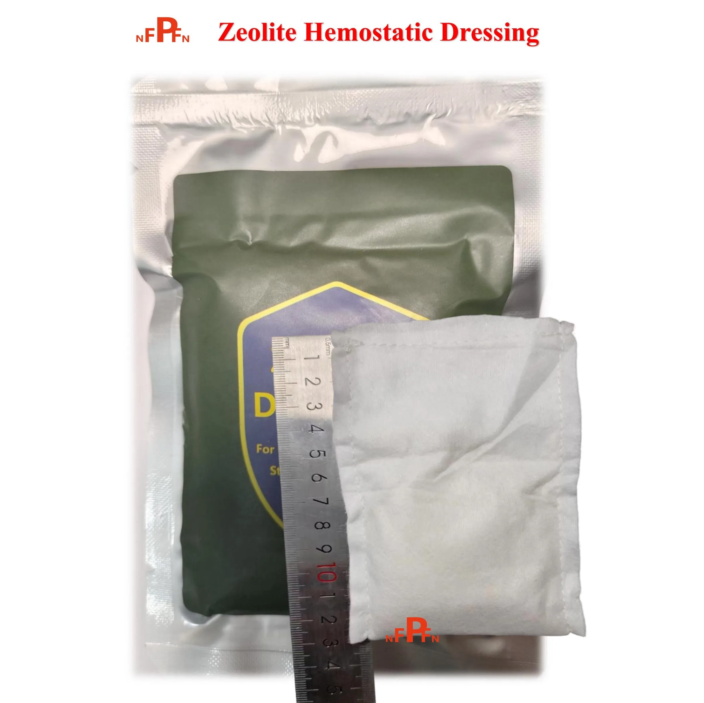 Imagem -05 - Tccc-tactical Zeolite Hemostatic Dressing Ligação Exterior de Emergência Bandagem Fixa Kit de Primeiros Socorros Molho Médico