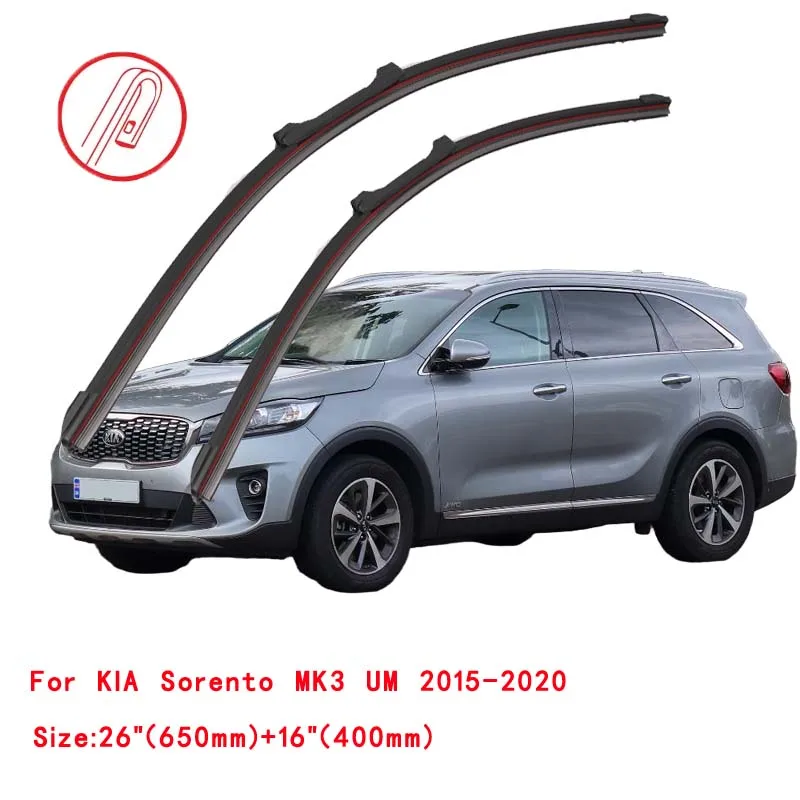 لكيا سورينتو ام MK3 لسورينتو برايم 2015 ~ 2019 مسحات الزجاج الامامي ملحقات ويندوز 2015 شفرة ممسحة السيارة الامامية