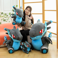 Big 50cm Pokemon Blue Mega Charizard Plush Toys Evolution X&YCharizard Plush Doll Soft Stuffed Animals Doll Pillow Gift