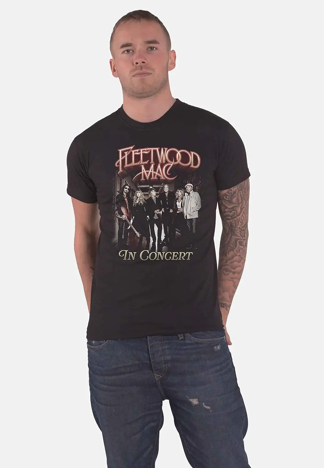 Fleetwood Mac T Shirt in Concert Band Logo Official Mens Black