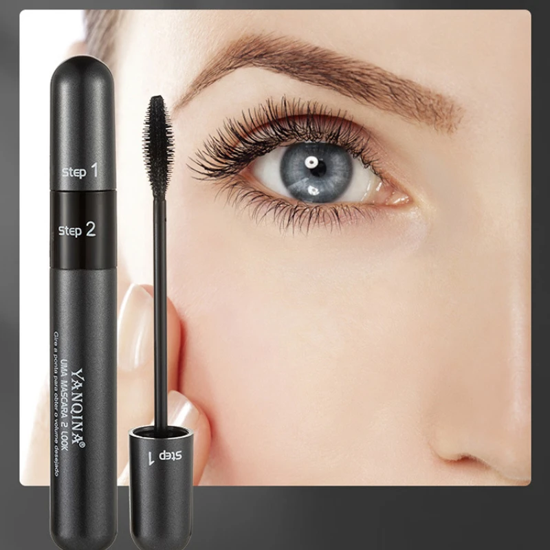 4D Mascara Double Effect Lengthen Curling Thick Eyelash Extension Long Lasting Waterproof Liquid Makeup Mascara Cosmetics