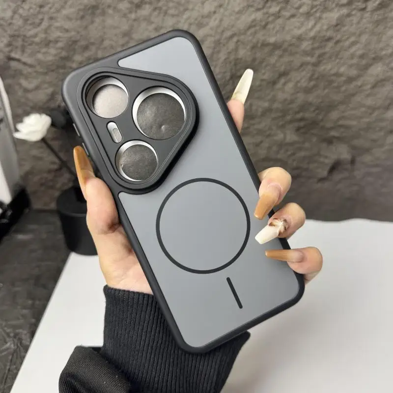 

Magnetic Case for Huawei Pura 80 70 Pro Plus Mesh Heat Dissipation Shockproof kin-feel Matte Magnetic Back Cover For Pura 80