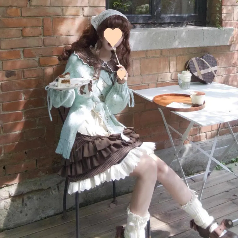 اليابانية Y2k لطيف تكدرت منقوشة تنورة الشرير الصخرة ثقافة فرعية كعكة التنانير اليابانية نمط Preppy عادية جديدة 2025 التنانير النسائية #6