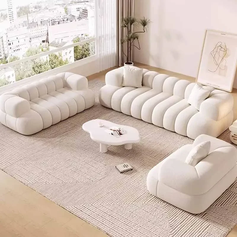 Light Luxury High Quality Sofas Minimalist Foam Sponge Recliner Designer Sofas Family Long Sofa Inflavel Living Room Furniture