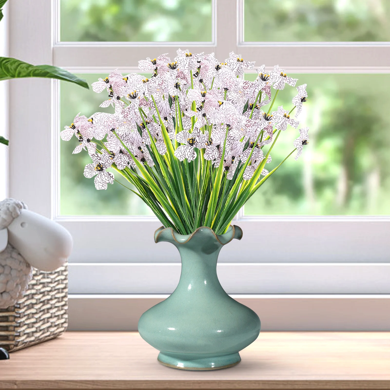 

10 Pcs Artificial Violets Realistic Flowers Birthday Celebration Home Decoration Plastic Vase Arranging Material Lifelike
