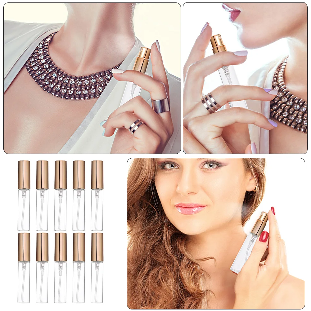 

10Pcs Empty Perfume Spray Bottles Premium Refillable Dispensers Fine Craftsmanship Long-Lasting Use for Travel Vacation Camping