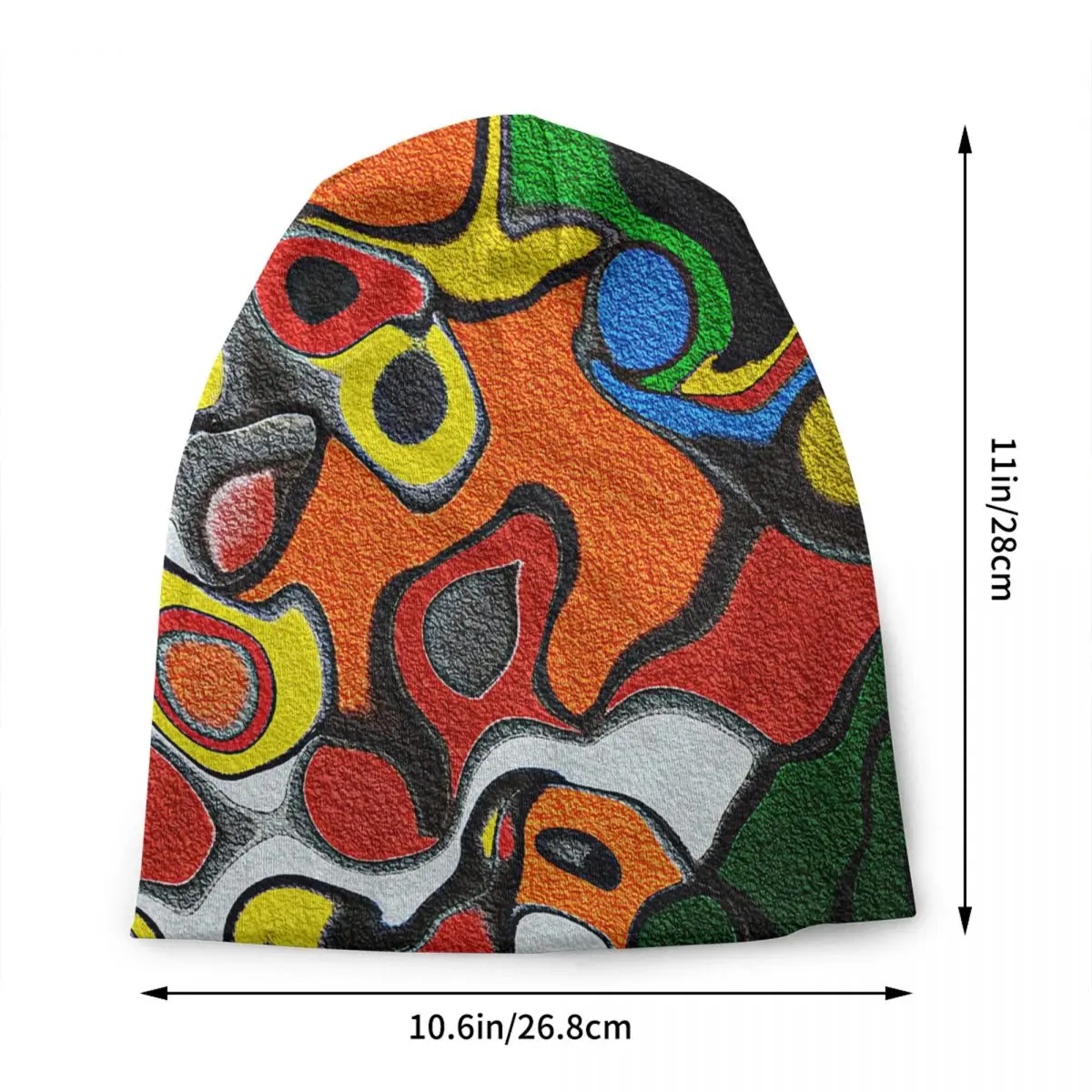 Custom Melted Rubiks Cube Bonnet Hats Hip Hop Knitted Hat For Women Men Winter Warm Skullies Beanies Caps