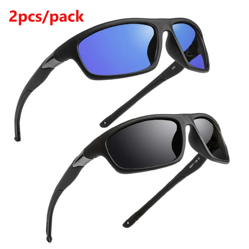 

2PCS Cycling Polarized Sunglasses Men Women Mountain Bike Bicycle Glasses Windproof Driving Running Fishing Goggles gafas mtb