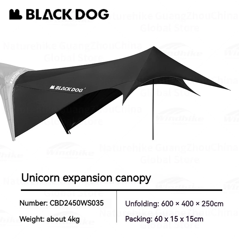 Naturehike Nature hike black dog automatisches Kuppel schutz zelt selbst tragende schnell zu öffnende schwarze Beschichtung Outdoor Camping Baldachin erweitern Plane 7