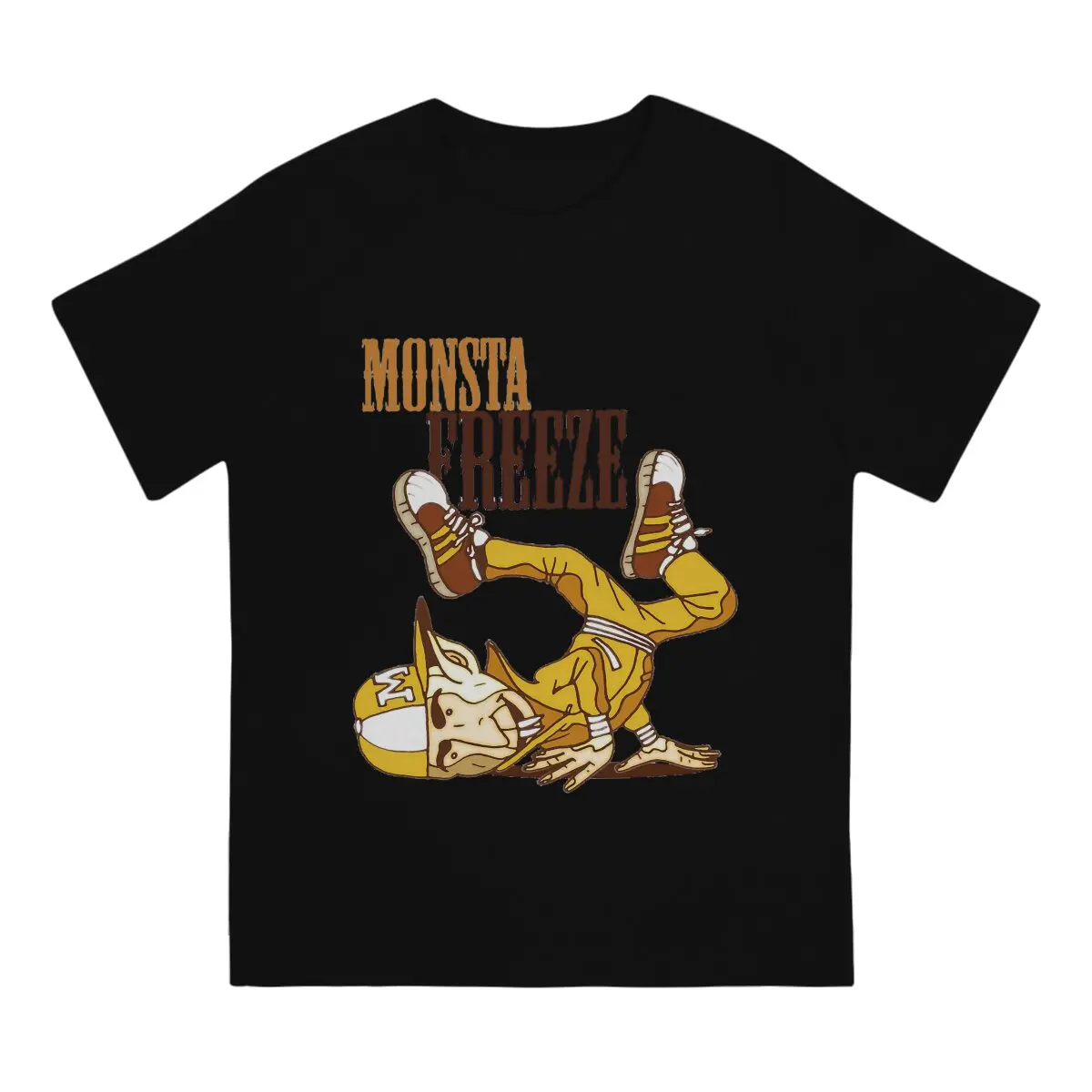 Monsta Freeze T-Shirts Men B Boying Vintage Tees Round Neck Short Sleeve T Shirts Birthday Gift Clothes