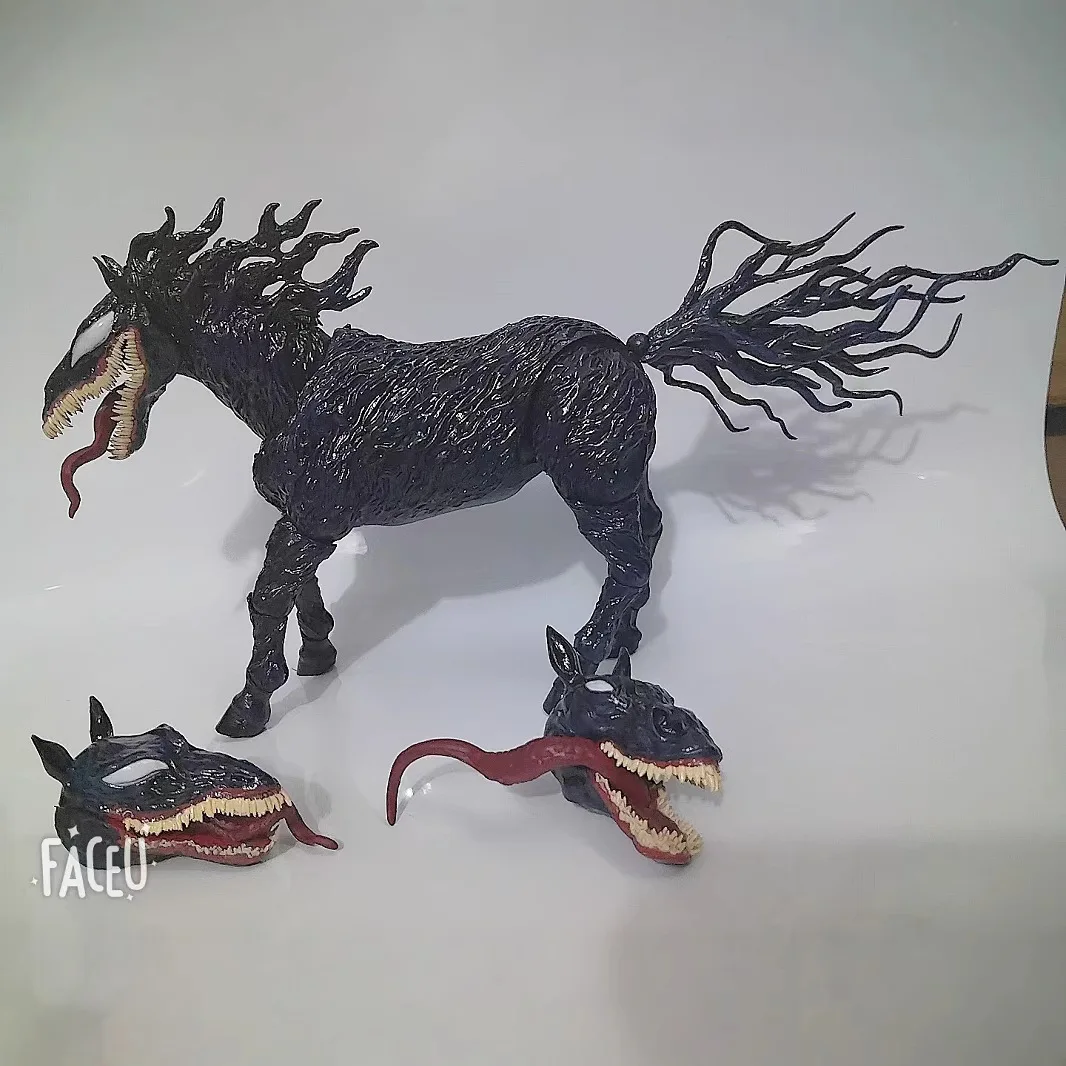 New 28cm Movie Venom Cross dressing horse Action Figure PVC Model Statue Computer desk ornament doll Toy Collect Gifts