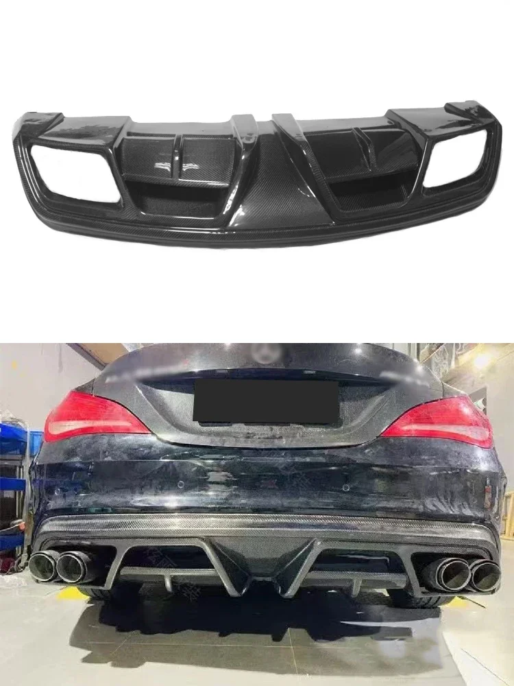 

Carbon Fiber For Mercedes Benz CLA Class W117 CLA45 CLA260 2013-2019 Car Rear Bumper Lip Diffuser Spoiler Parts Upgrade Body kit