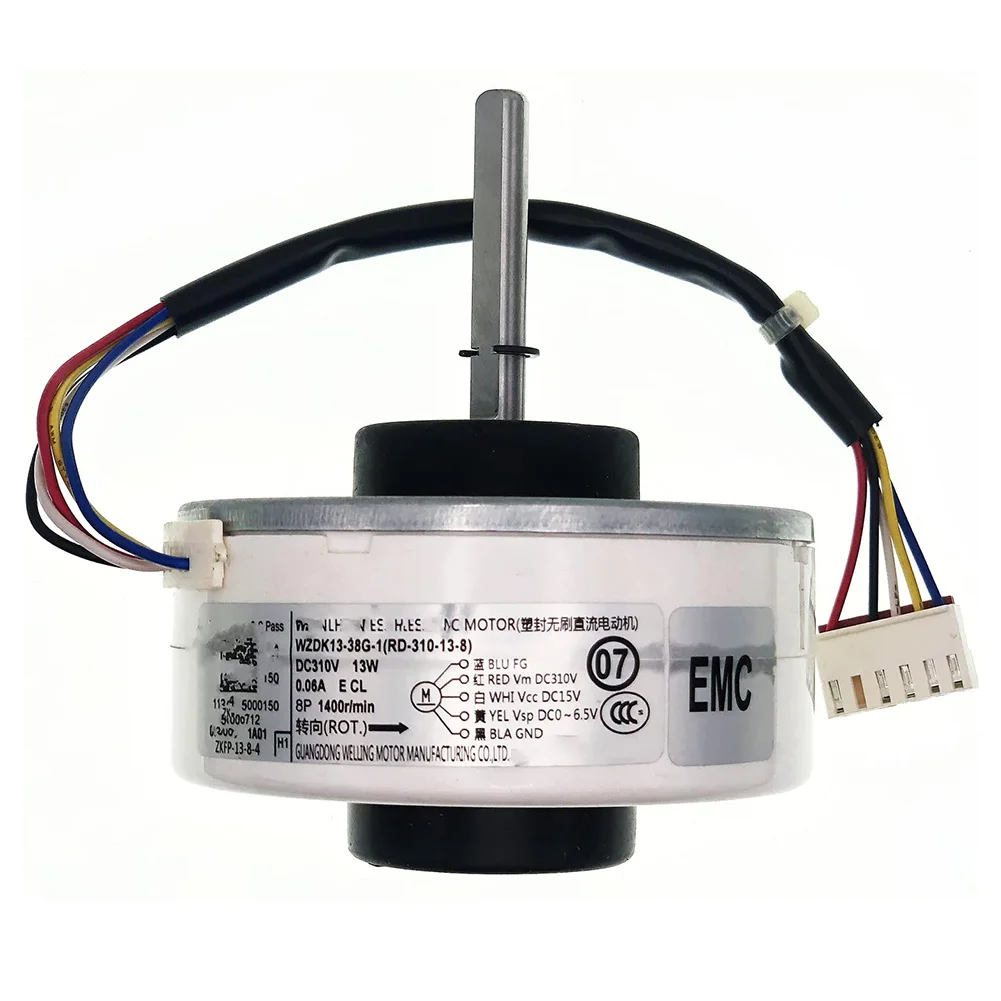 

1 шт. двигатель для кондиционера WZDK13-38G-1 (RD-310-13-8) бесщеточный двигатель вентилятора 13 Вт с регулируемой частотой, центральный двигатель постоянного тока для кондиционирования воздуха