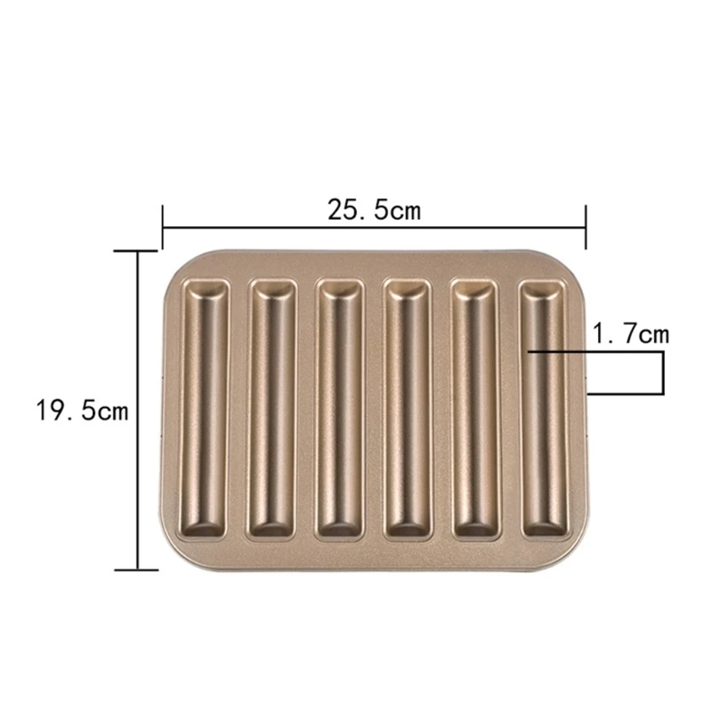 6-Cavity Biscuit Mold Non-Stick Cylinder Muffin Pan Financier Cake Pan Dropshipping