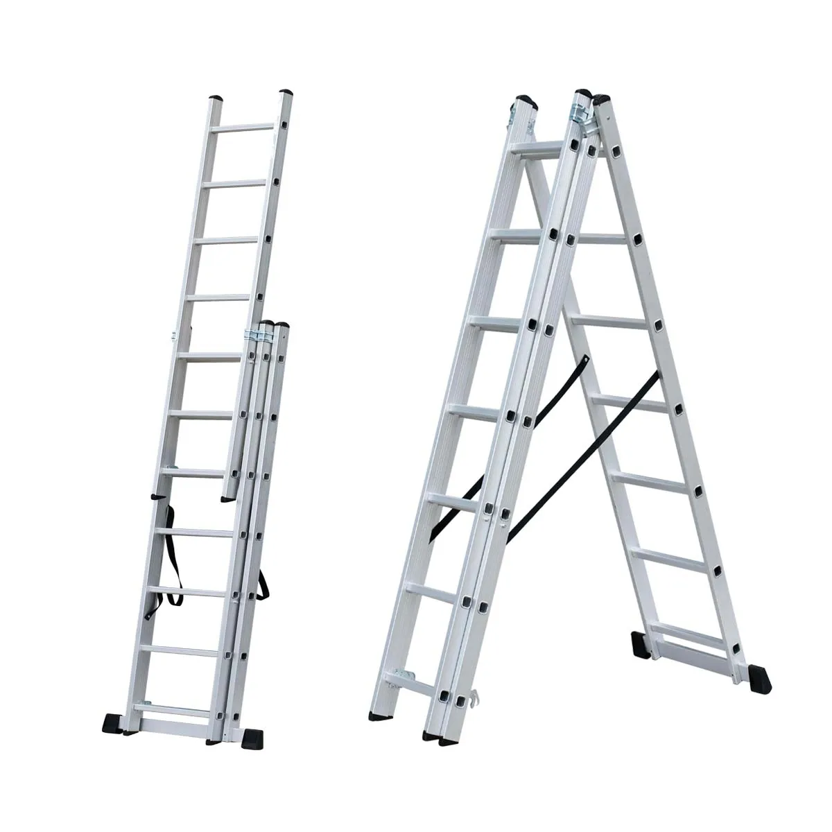 Approved Industrial Aluminium Folding Ladder Combination 3x6 Steps Ladder