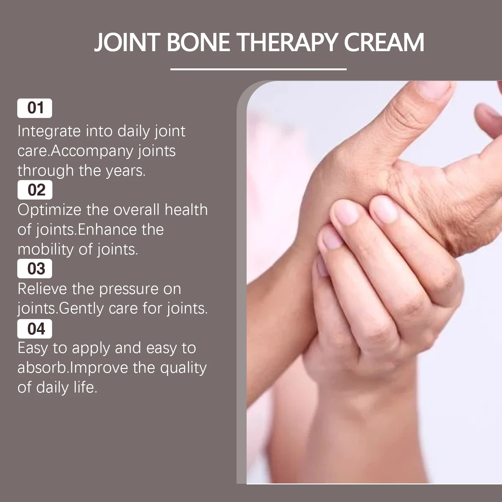كريم مهدئ للعناية بالجسم لتحسين مرونة المفاصل لتعزيز إصلاح الأنسجة المشتركة وتخفيف إزعاج المعصم والركبة