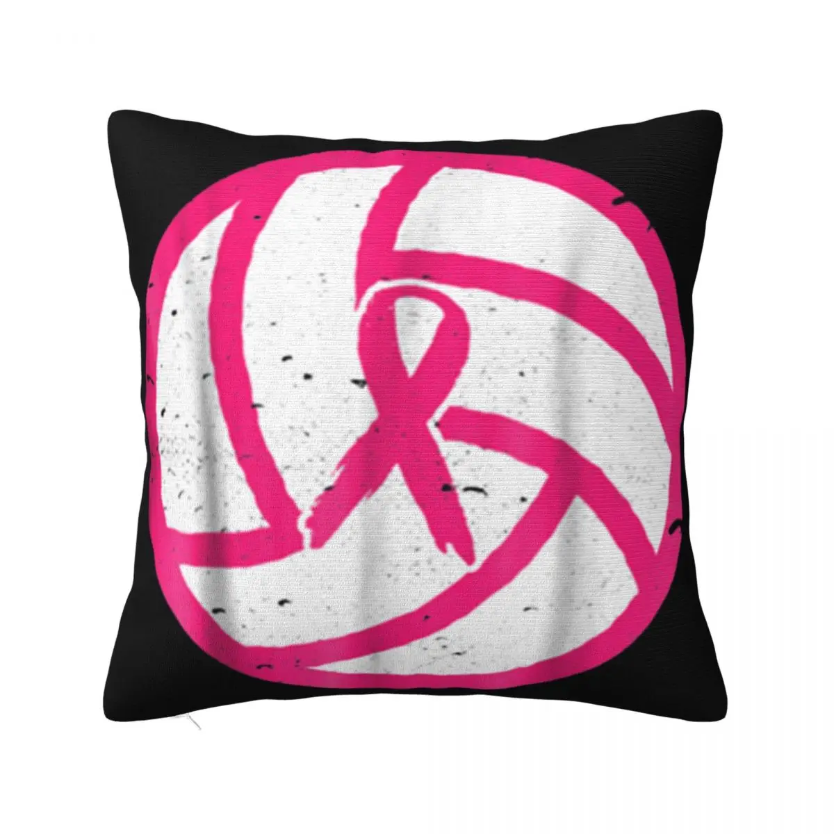 Volleyball Pink Ribbon Breast Cancer Awareness Cartoon Character Music Crewneck Selling Funny Pillow Case