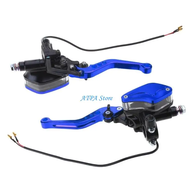 

U13C Universal 7/8" Motorcycle Levers Hydraulic Brake Cylinder Reservoir Clutch Lever Set for Dirt Bike Scooter