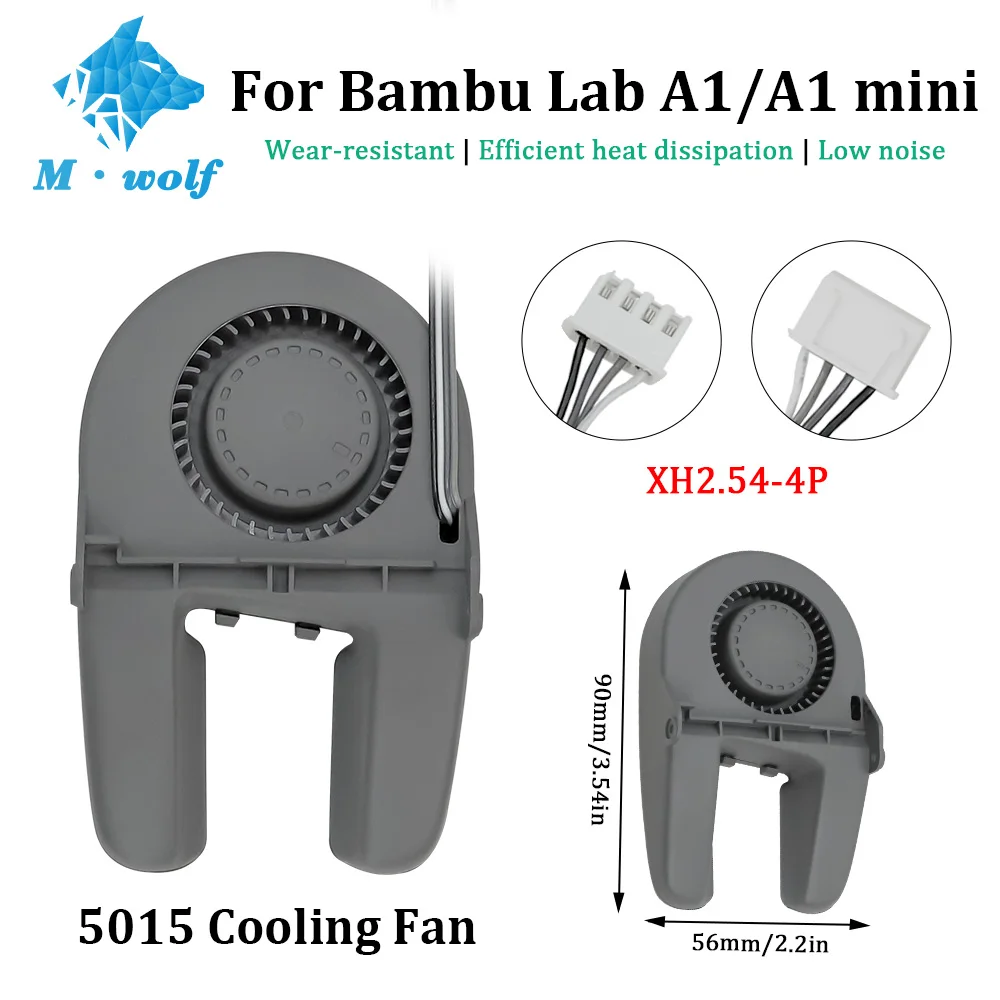 

For Bambu Lab A1/A1 mini 5015 Cooling fan 24V Parts Component Cooling Fan Efficient Heat Dissipation for 3D Printer accessories