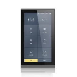 5.5 Inch Smart hotel Touch Screen Temperature Control KNX Touch Panel Wall Central Control Glass Smart KNX Switch