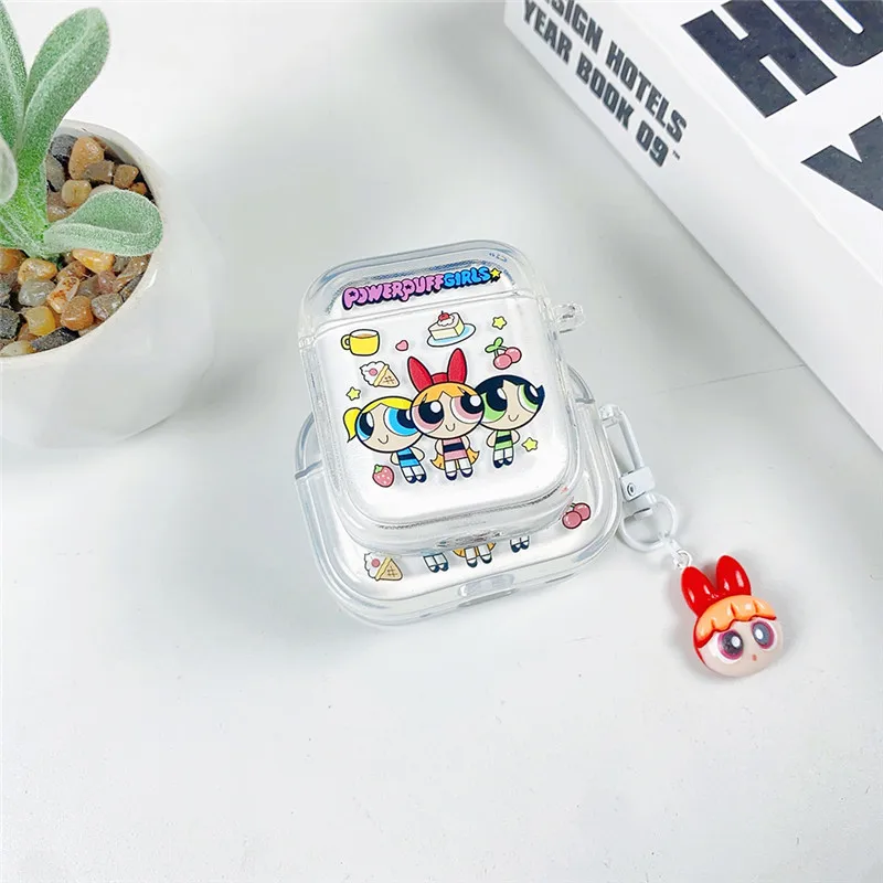 パワーパフガールズ イヤホンケース Apple AirPods 1 2 3 Pro Pro2 2nd 4 Pro3 ワイヤレス Bluetooth イヤホン Bluetooth ヘッドセット カバー