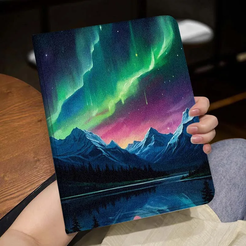Beautiful Aurora Patterns For Huawei MediaPad MatePad Honor Pro V6 9 V8 X9 X 10 13.3 11 Inch Pen Tray Tablet Case Popular