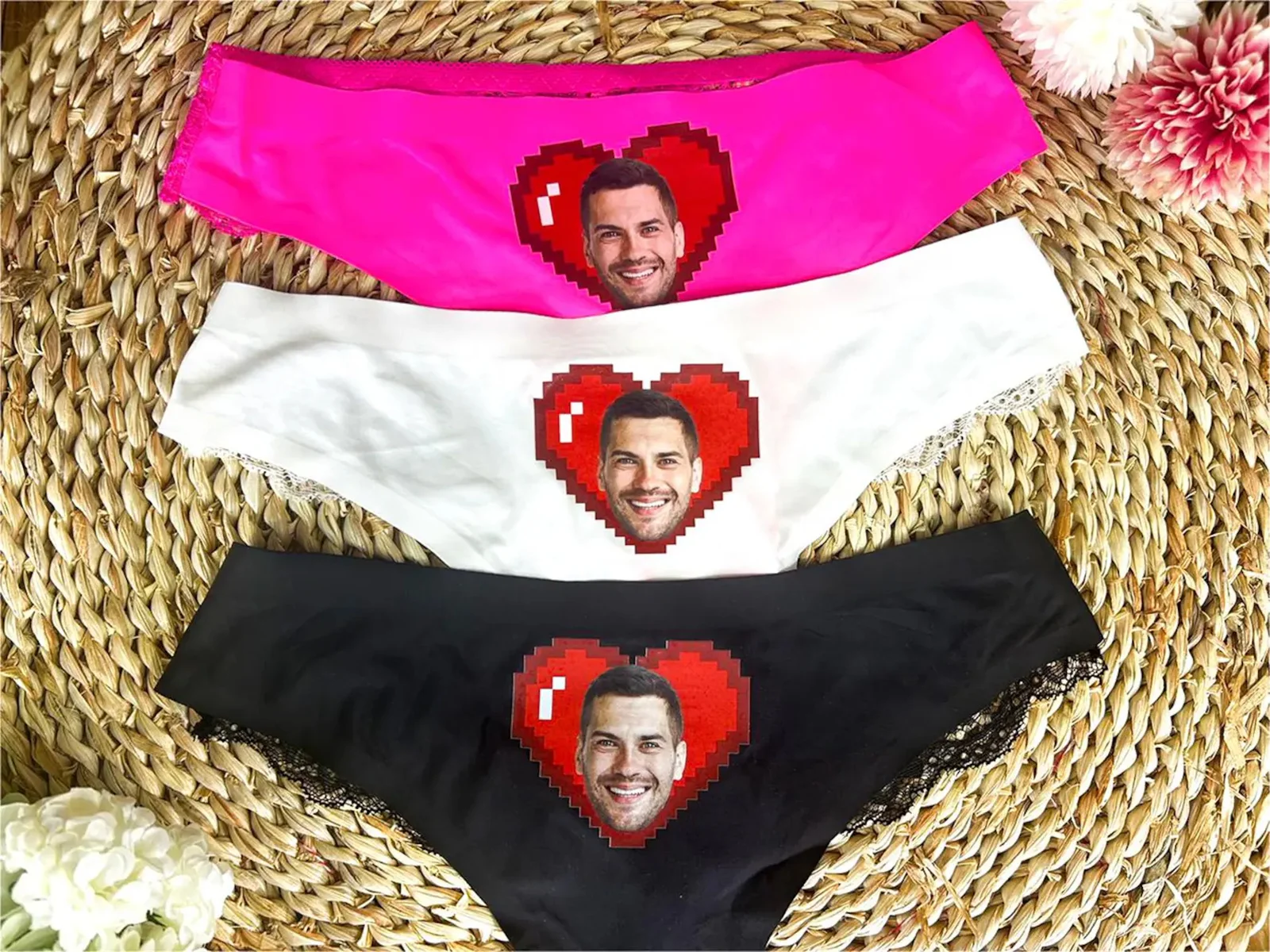 Custom Face Thong, Custom Thongs Women, Custom Underwear With face for women, Custom Lingerie Women, Valentines Wedding Gift for
