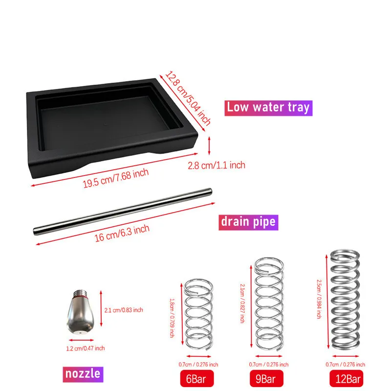 Coffee Drip Tray For Gaggia Classic Pro Coffee Machine,Drain pipe,6/9/12 Bar OPV Spring,1 Hole Steam Nozzle, Gaggia Drip Tray