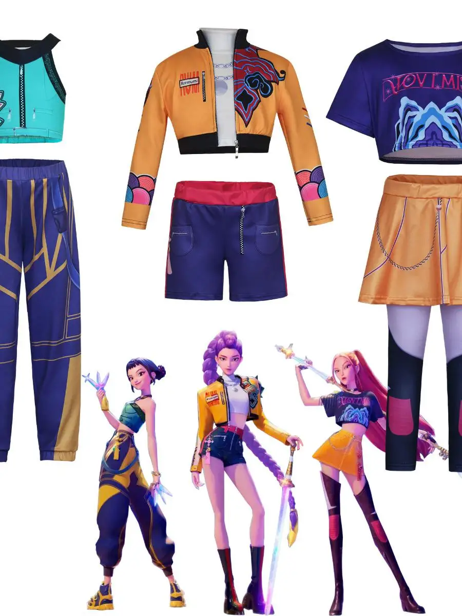 زي تنكري جديد لهالوين، زي فرقة فتيات K هنتر ويتش، زي أنيمي ميرا زويلو رومي، مصنوع من البوليستر، أزياء نسائية عصرية