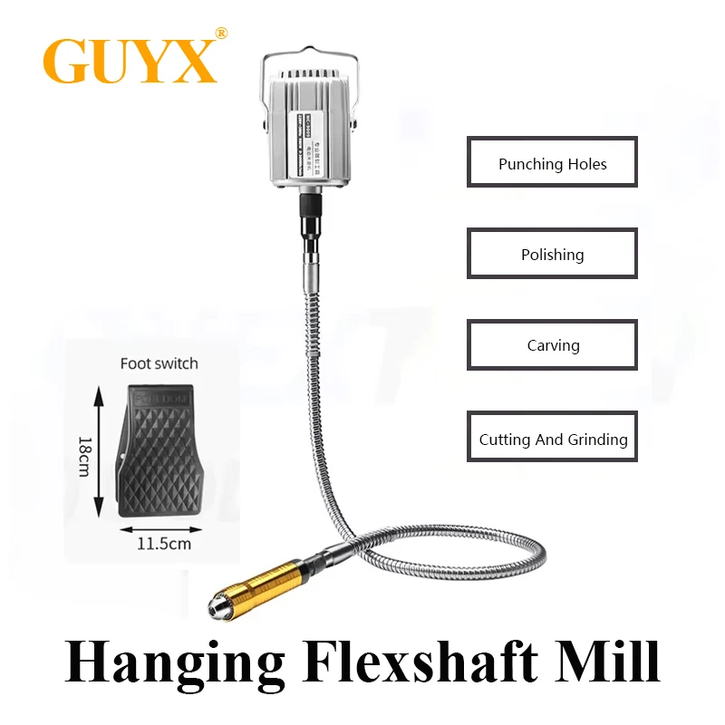 

Hanging Flexshaft Mill 680W/980W Electric Jewelry Grinding Polishing Tools Stepless Speed Stone Wood Sanding Pen Polishing Tools