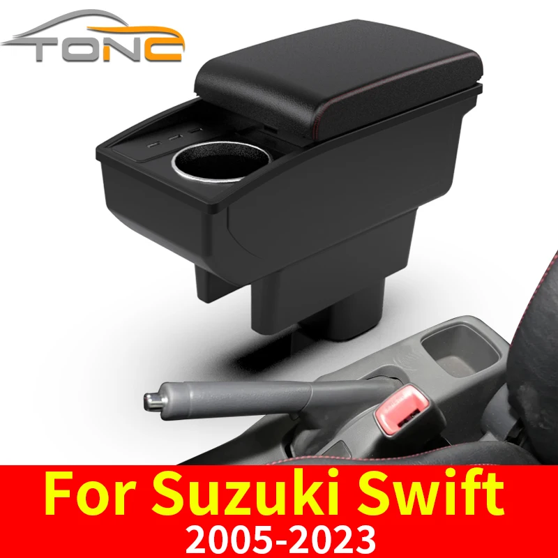 For Suzuki Swift Armrest Box for Suzuki Swift Car Armrest Car Accessories Interior Details Storage Box Retrofit Parts 2005-2023