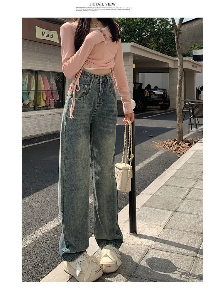 

Широкие брюки в рубчик, женские летние муслиновые брюки с завязками, молодежные удобные полые уличные эластичные свободные брюки с разрезом для поездок на работу