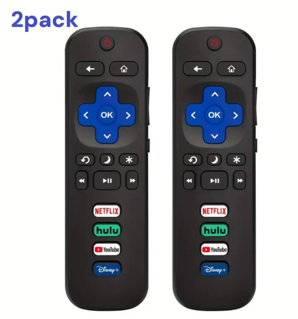 【Pack of 2】 for Roku-TV-Remote-Replacement,Universal Control for TCL, ONN, Hisense Roku TVs(Not for Stick and Box)