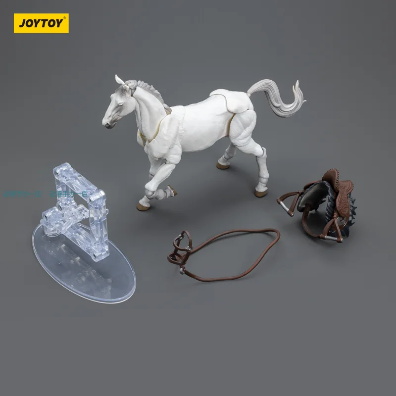 بقعة JOYTOY مصدر داكن نظام جيانغهو حصان الحرب أسود/أبيض مزيج 1:18 المفاصل الطراز القديم دمية يد متحركة