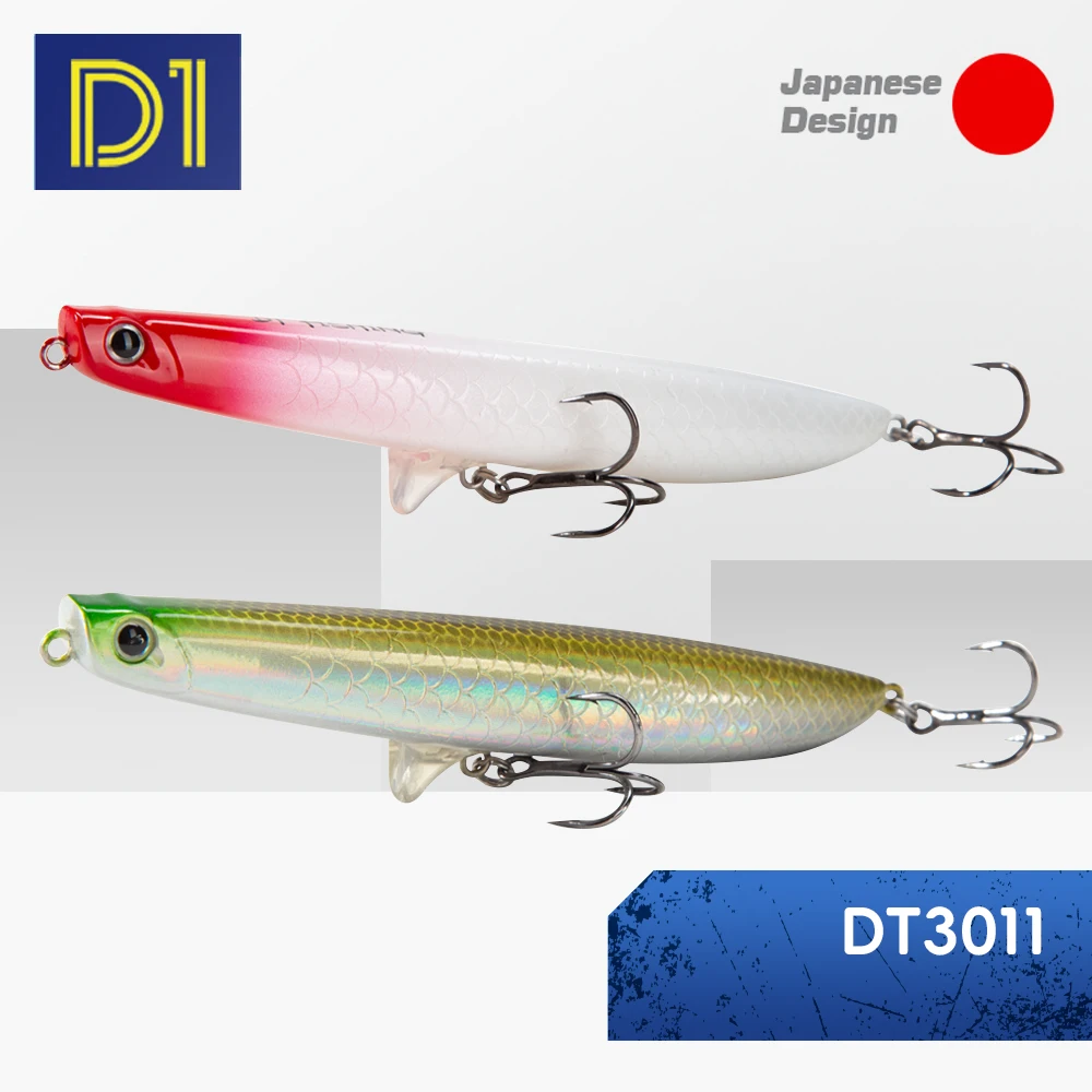 

D1 Pencil Fishing Lure Sparrow 120mm 19g Topwater Popper Stickbait 3pcs Floating WTD Artificial Swimbait Pesca For Bass Pike