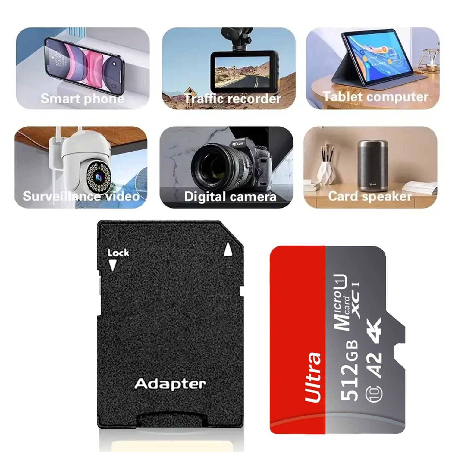 2TB High Speed Micro SD Memory Card 1TB 512GB 4K Full HD Video Compatible with Phone GoPro Action Camera 128GB 256GB