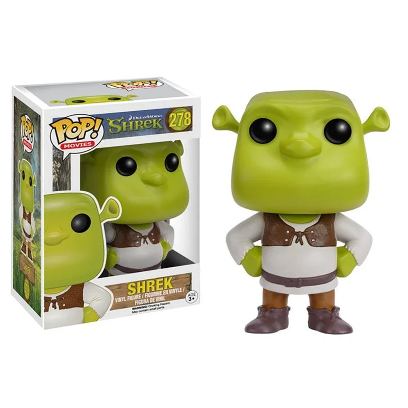 Películas FUNKO POP Shrek 278 # Muñecas de vinilo juguetes de acción figuras Brinquedos colección de Fans modelo Original juguete para regalo de niños